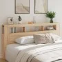 Cabecero LED madera ingeniería roble Sonoma 220x18,5x103,5 cm de , Cabeceros y pies de cama - Ref: Foro24-837374, Precio: 108...