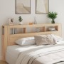 LED-Kopfteil aus Holzwerkstoff Sonoma-Eiche 220 x 18,5 x 103,5 cm von , Kopf- und Fußteile - Ref: Foro24-837374, Preis: 103,4...