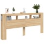 LED-Kopfteil aus Holzwerkstoff Sonoma-Eiche 220 x 18,5 x 103,5 cm von , Kopf- und Fußteile - Ref: Foro24-837374, Preis: 103,4...