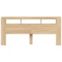 Cabecero LED madera ingeniería roble Sonoma 220x18,5x103,5 cm de , Cabeceros y pies de cama - Ref: Foro24-837374, Precio: 108...