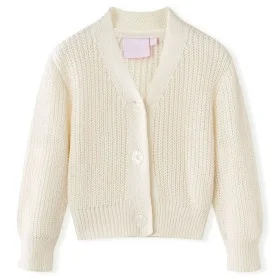 Snow white children's knitted cardigan size 140 by , Children's outerwear - Ref: Foro24-14589, Price: 13,42 €, Discount: %