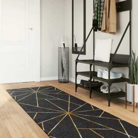 Washable non-slip black and gold rug 80x300 cm by , Rugs - Ref: Foro24-136616, Price: 32,29 €, Discount: %