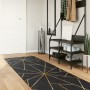 Alfombra lavable antideslizante negro y dorado 80x300 cm de , Alfombras - Ref: Foro24-136616, Precio: 32,38 €, Descuento: %