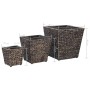 Bedding set 3 pieces brown water hyacinth by vidaXL, Pots and planters - Ref: Foro24-45572, Price: 63,83 €, Discount: %