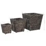 Conjunto de arriates 3 piezas jacinto de agua marrón de vidaXL, Maceteros y jardineras - Ref: Foro24-45572, Precio: 54,92 €, ...