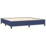 Box spring bed with blue fabric mattress 200x200 cm by , Beds and slatted bases - Ref: Foro24-3128075, Price: 706,19 €, Disco...
