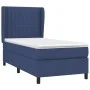 Box spring bed with blue fabric mattress 100x200 cm by , Beds and slatted bases - Ref: Foro24-3128107, Price: 376,81 €, Disco...
