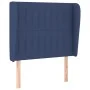 Box spring bed with blue fabric mattress 100x200 cm by , Beds and slatted bases - Ref: Foro24-3128107, Price: 376,81 €, Disco...