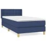 Box spring bed with blue fabric mattress 100x200 cm by , Beds and slatted bases - Ref: Foro24-3130575, Price: 326,72 €, Disco...