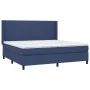 Box spring bed with blue fabric mattress 200x200 cm by , Beds and slatted bases - Ref: Foro24-3131623, Price: 687,87 €, Disco...