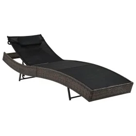 Lounger with brown PE rattan cushion by vidaXL, Loungers - Ref: Foro24-44716, Price: 90,97 €, Discount: %