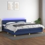 Boxspringbett mit Matratze und LED-blauem Stoff 200x200 cm von , Betten und Lattenroste - Ref: Foro24-3133827, Preis: 615,62 ...
