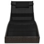 Lounger with brown PE rattan cushion by vidaXL, Loungers - Ref: Foro24-44716, Price: 117,66 €, Discount: %