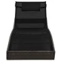 Lounger with brown PE rattan cushion by vidaXL, Loungers - Ref: Foro24-44716, Price: 90,97 €, Discount: %