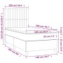 Box spring bed mattress and LED lights blue fabric 100x200 cm by , Beds and slatted bases - Ref: Foro24-3135019, Price: 372,2...