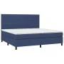 Box spring bed mattress and LED lights blue fabric 200x200 cm by , Beds and slatted bases - Ref: Foro24-3134987, Price: 690,6...
