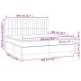 Cama box spring colchón y luces LED tela azul 200x200 cm de , Camas y somieres - Ref: Foro24-3135067, Precio: 690,72 €, Descu...