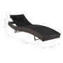 Lounger with brown PE rattan cushion by vidaXL, Loungers - Ref: Foro24-44716, Price: 117,66 €, Discount: %