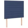Box spring bed mattress and LED lights blue fabric 100x200 cm by , Beds and slatted bases - Ref: Foro24-3135499, Price: 347,4...