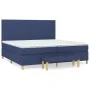 Box spring bed with blue fabric mattress 200x200 cm by , Beds and slatted bases - Ref: Foro24-3137347, Price: 729,84 €, Disco...