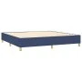 Box spring bed with blue fabric mattress 200x200 cm by , Beds and slatted bases - Ref: Foro24-3137347, Price: 729,84 €, Disco...