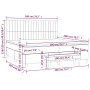 Boxspringbett mit blauer Stoffmatratze 200x200 cm von , Betten und Lattenroste - Ref: Foro24-3137347, Preis: 754,99 €, Rabatt: %