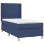 Box spring bed mattress and LED lights blue fabric 100x200 cm by , Beds and slatted bases - Ref: Foro24-3139019, Price: 356,6...