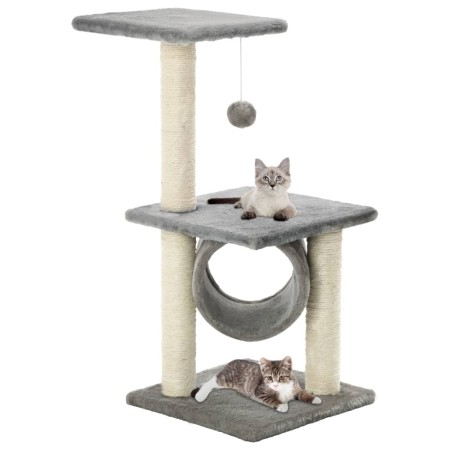 Kratzbaum für Katzen mit Sisal-Kratzpfosten 65 cm grau von vidaXL, Katzenmöbel - Ref: Foro24-170546, Preis: 40,05 €, Rabatt: %
