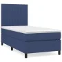 Box spring bed with blue fabric mattress 100x200 cm by , Beds and slatted bases - Ref: Foro24-3141919, Price: 360,13 €, Disco...
