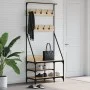 Coat rack with Sonoma oak shoe rack 80x40x184 cm by , Dresser Organizers and Bar Hangers - Ref: Foro24-837863, Price: 69,93 €...