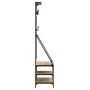 Garderobe mit Schuhregal aus Sonoma-Eiche 80x40x184 cm von , Kommoden-Organizer und Bar-Kleiderbügel - Ref: Foro24-837863, Pr...
