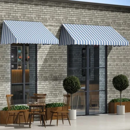Toldo para bar 400x120 cm azul y blanco de vidaXL, Toldos - Ref: Foro24-143725, Precio: 185,70 €, Descuento: %