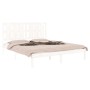 Estructura de cama de madera maciza de pino blanco 160x200 cm