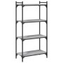 Sonoma-graues Holzwerkstoff-Bücherregal mit 4 Ablagen, 60 x 30 x 120 cm von , Bücherregale und Regale - Ref: Foro24-837655, P...