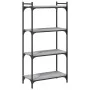 Sonoma gray engineered wood 4-shelf bookcase 60x30x120 cm by , Bookcases and shelves - Ref: Foro24-837655, Price: 50,81 €, Di...