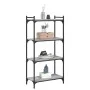 Sonoma gray engineered wood 4-shelf bookcase 60x30x120 cm by , Bookcases and shelves - Ref: Foro24-837655, Price: 50,81 €, Di...