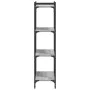 Sonoma gray engineered wood 4-shelf bookcase 60x30x120 cm by , Bookcases and shelves - Ref: Foro24-837655, Price: 50,81 €, Di...