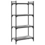 Sonoma-graues Holzwerkstoff-Bücherregal mit 4 Ablagen, 60 x 30 x 120 cm von , Bücherregale und Regale - Ref: Foro24-837655, P...