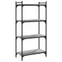 Sonoma gray engineered wood 4-shelf bookcase 60x30x120 cm by , Bookcases and shelves - Ref: Foro24-837655, Price: 50,81 €, Di...