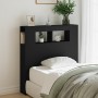 Headboard with LED black engineered wood 100x18.5x103.5 cm by , Headboards and footboards - Ref: Foro24-837331, Price: 73,93 ...