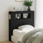 Headboard with LED black engineered wood 100x18.5x103.5 cm by , Headboards and footboards - Ref: Foro24-837331, Price: 72,85 ...