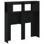 Cabecero con LED madera de ingeniería negro 100x18,5x103,5 cm de , Cabeceros y pies de cama - Ref: Foro24-837331, Precio: 72,...