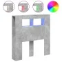 Cabecero LED madera ingeniería gris hormigón 100x18,5x103,5 cm de , Cabeceros y pies de cama - Ref: Foro24-837333, Precio: 60...