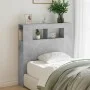 Cabecero LED madera ingeniería gris hormigón 100x18,5x103,5 cm de , Cabeceros y pies de cama - Ref: Foro24-837333, Precio: 60...