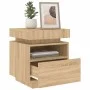 Mesitas de noche con luces LED 2 uds roble Sonoma 40x39x48,5 cm de , Mesitas de noche - Ref: Foro24-836789, Precio: 96,38 €, ...
