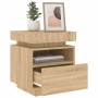 Nachttische mit LED-Leuchten 2 Stück Sonoma-Eiche 40x39x48,5 cm von , Nachttische - Ref: Foro24-836789, Preis: 97,78 €, Rabat...