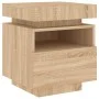 Mesitas de noche con luces LED 2 uds roble Sonoma 40x39x48,5 cm de , Mesitas de noche - Ref: Foro24-836789, Precio: 96,38 €, ...