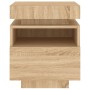 Nachttische mit LED-Leuchten 2 Stück Sonoma-Eiche 40x39x48,5 cm von , Nachttische - Ref: Foro24-836789, Preis: 97,78 €, Rabat...