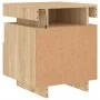 Mesitas de noche con luces LED 2 uds roble Sonoma 40x39x48,5 cm de , Mesitas de noche - Ref: Foro24-836789, Precio: 96,38 €, ...