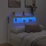Kopfteil mit LED, weißem Holzwerkstoff, 140 x 18,5 x 103,5 cm von , Kopf- und Fußteile - Ref: Foro24-837344, Preis: 91,81 €, ...